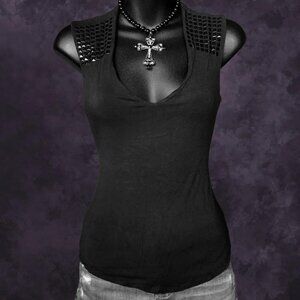 Pari & Max Indie Sleaze Studded Tank